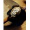Soft & Sumptuous Real Black Fur & Skull Adorned Cuff Bracelet
