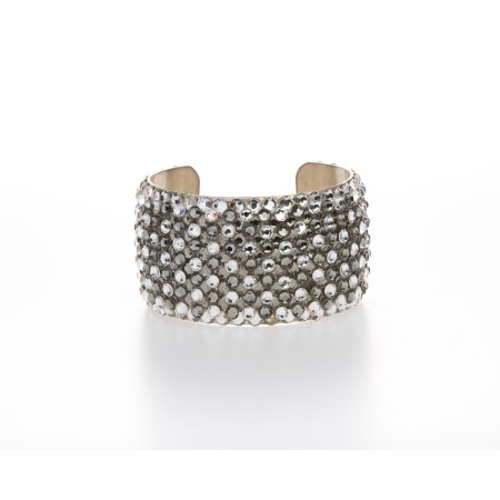 Bling alert! Swarovski Crystal Bracelet Cuff - Clear & Grey Crystals