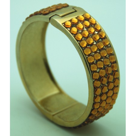 Delicate Genuine Swarovski Copper Crystal Cuff Bracelet