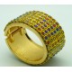 Beautiful Gold & Irridescent Genuine Swarovski Crystal Bracelet Cuff