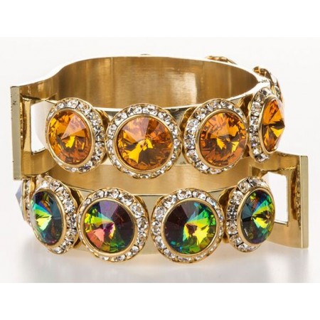Gorgeous & Glamorous Gold & Genuine Swarovski Bracelet Cuffs