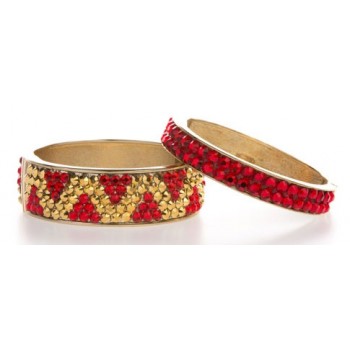 Gorgeous Matching Set - Red & Gold Genuine Swarovski Crystal SOLD AS A SET